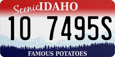 ID license plate 1O7495S
