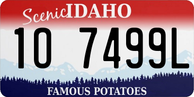 ID license plate 1O7499L