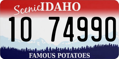 ID license plate 1O7499O