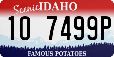 ID license plate 1O7499P