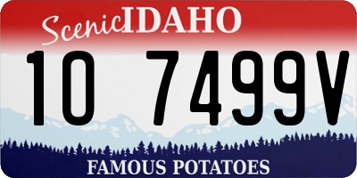 ID license plate 1O7499V