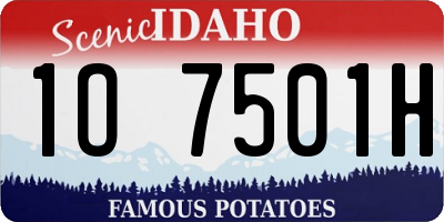 ID license plate 1O7501H
