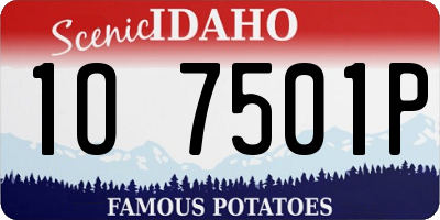 ID license plate 1O7501P
