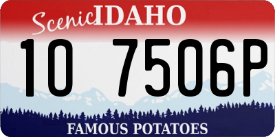 ID license plate 1O7506P