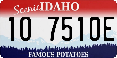 ID license plate 1O7510E