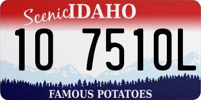 ID license plate 1O7510L