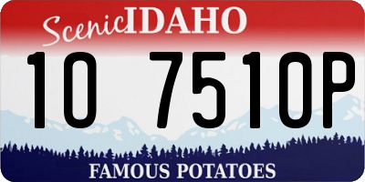 ID license plate 1O7510P