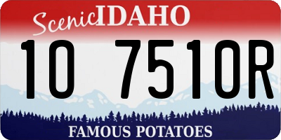 ID license plate 1O7510R