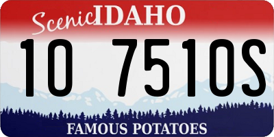 ID license plate 1O7510S
