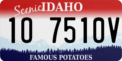 ID license plate 1O7510V