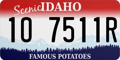 ID license plate 1O7511R