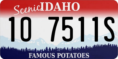 ID license plate 1O7511S