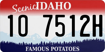 ID license plate 1O7512H