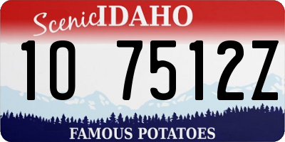 ID license plate 1O7512Z