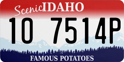 ID license plate 1O7514P