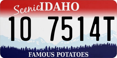 ID license plate 1O7514T