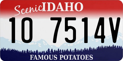 ID license plate 1O7514V