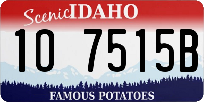 ID license plate 1O7515B