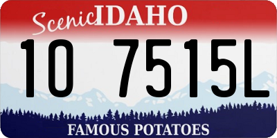 ID license plate 1O7515L