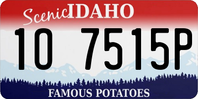ID license plate 1O7515P