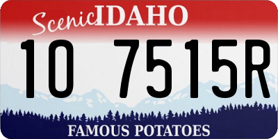 ID license plate 1O7515R