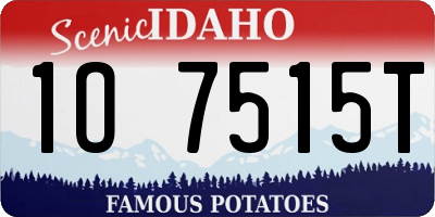 ID license plate 1O7515T