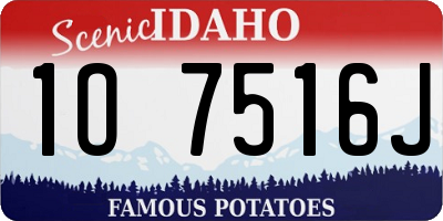 ID license plate 1O7516J