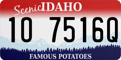 ID license plate 1O7516Q