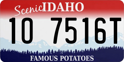 ID license plate 1O7516T