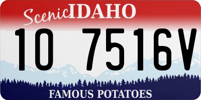 ID license plate 1O7516V
