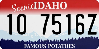 ID license plate 1O7516Z