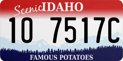 ID license plate 1O7517C