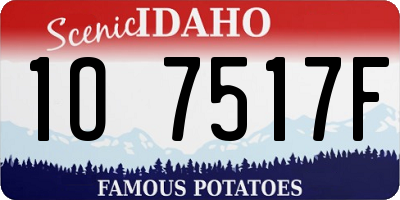 ID license plate 1O7517F