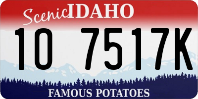 ID license plate 1O7517K