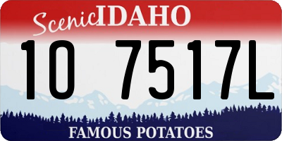 ID license plate 1O7517L