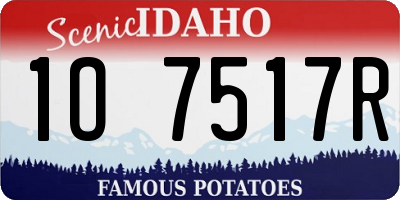 ID license plate 1O7517R