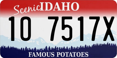 ID license plate 1O7517X