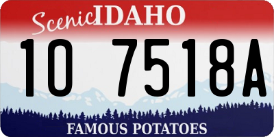 ID license plate 1O7518A