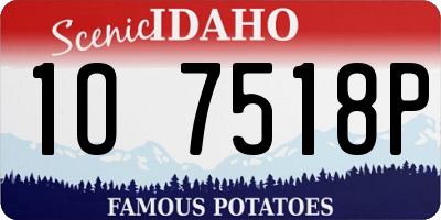 ID license plate 1O7518P