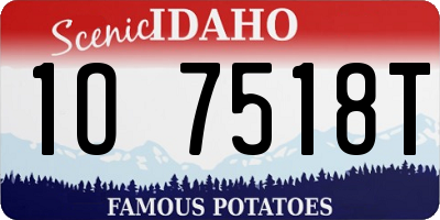 ID license plate 1O7518T