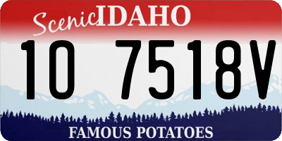 ID license plate 1O7518V