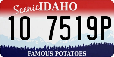 ID license plate 1O7519P