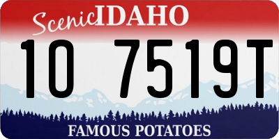ID license plate 1O7519T