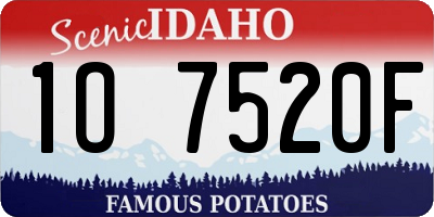 ID license plate 1O7520F