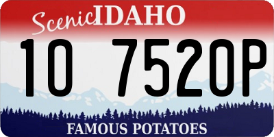 ID license plate 1O7520P