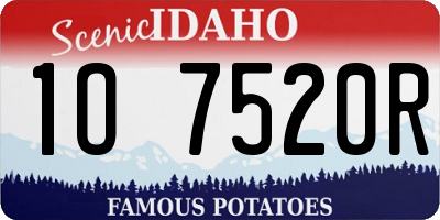 ID license plate 1O7520R