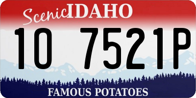 ID license plate 1O7521P
