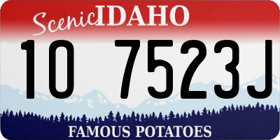 ID license plate 1O7523J