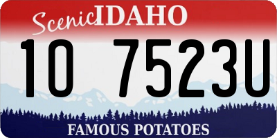 ID license plate 1O7523U