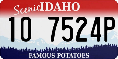 ID license plate 1O7524P